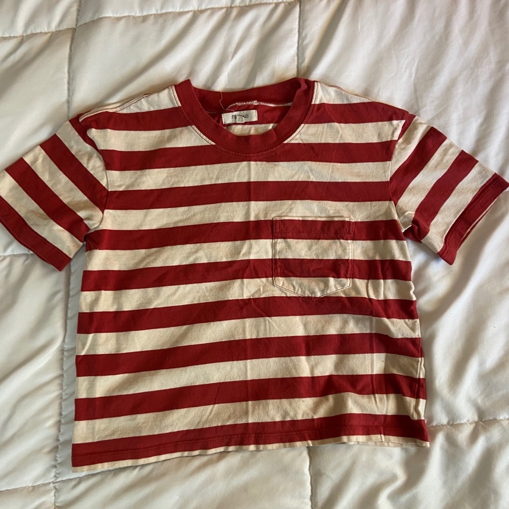 Madewell Easy Crop Tee in Murph Stripe